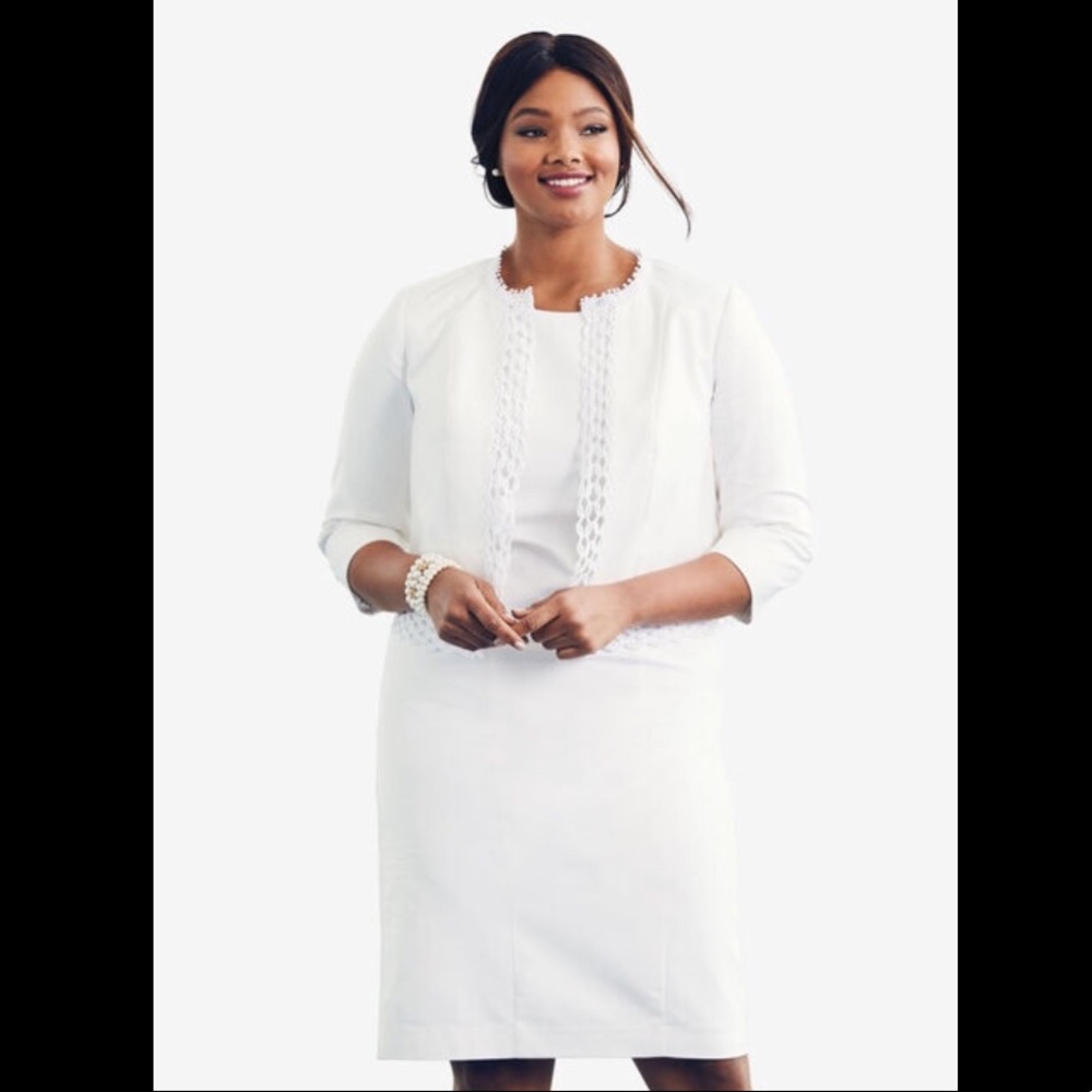 Jessica London Embroidered Dress Set